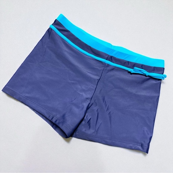 Title: Fun Girls Sport Tankini + Boyshorts, 5XL (14–15Y) Blue Colorblock - Picture 5 of 9